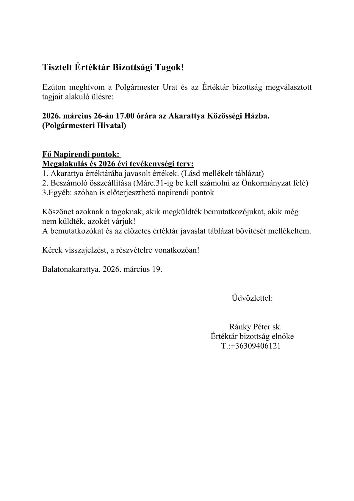 Meghv rtktr Bizottsgi lsre